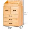 Buy cheap Countertop Bamboo Wooden Makeup And Jewelry Drawer Organizer Box from wholesalers