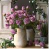 Buy cheap French oil painting simulates the living room dining table, with rose and rose decorative flowers from wholesalers