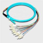 Ribbon Fan Out Type Fiber Optic Pigtail G655 12 Core 1260-1650nm Wavelength