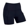 Buy cheap High Waisted Black Sports Shorts For Women Tummy Control Gym Tight Leggings Side Pocket from wholesalers
