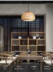 Hand-woven ceiling hanging lamps vintage Chinese style bamboo pendant lights(WH