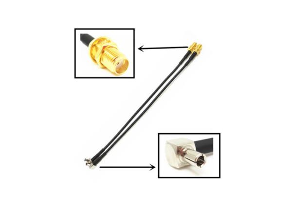 Buy cheap SMA Female Right Angle RF Cable Assemblies RG174/U Gold Plated from wholesalers
