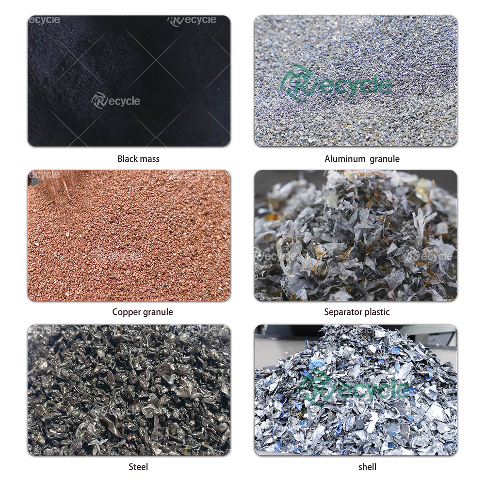Black Mass Lithium Ion Battery Recycling Machine for Environmental Protection Machinery