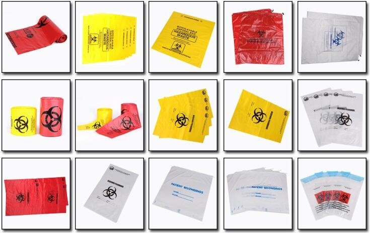 Asbestos Removal, disposable plastic yellow poly asbestos warning printed burial bags, Asbestos clear plastic packing ju