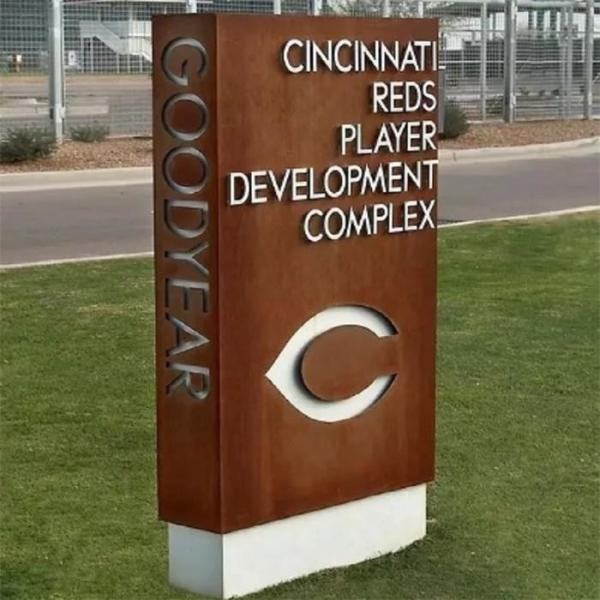 Buy cheap Freestanding Country Boulevard Decorative Sign Weathering Steel Signage from wholesalers
