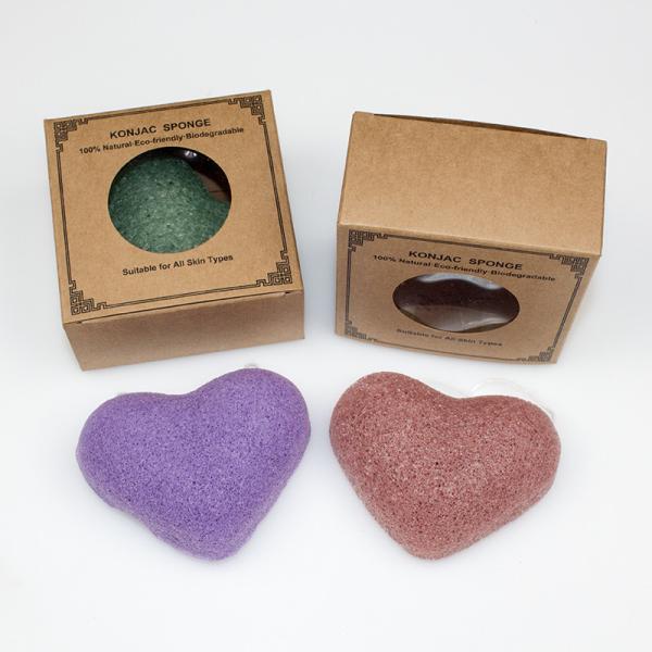 Buy cheap Freeze Dry Purple Cinnamon Pink Heart Konjac Sponge Biodegradable from wholesalers