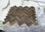 Kitchen Natural Stone Floor Tiles , Marble Herringbone Mosaic Tile 1" X 3" Chip