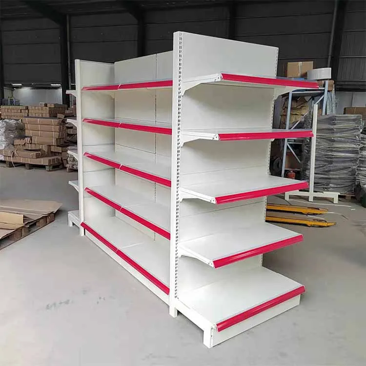 Factory custom color size heavy duty gondola racks gondola shelving double-sided