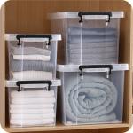 60L 120L Big Transparent Plastic Storage Box Clear Bins For Organizing