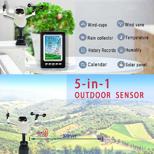 Wireless Outdoor Weather Station Remotely Measure Wind Direction Wind Speed