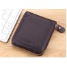 Buy cheap Shielding RFID anti-theft brush function chip card bag driving license leather zipper male short wallet from wholesalers