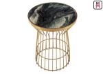 Gold Vertical Moulding Frame Stainless Steel Coffee Table Commercial Indoor