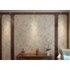 Buy cheap Light Green Living Room Wallpaper Rustic Style with Red Floral Pattern , 0.53*10m/ roll from wholesalers