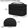 Buy cheap Makeup Portable Travel Cosmetic Bag with Handle Large Double Layer Toiletry Bag 2Pcs Waterproof Make Up Bag for Women from wholesalers