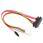 ROHS SATA III Data Wire Harness Cable SATA 7+15Pin 22Pin To SATA 7Pin+4Pin