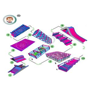 Buy cheap Custom Inflatable Combo Bouncers Training Camp PVC Tarpaulin CE Certification product