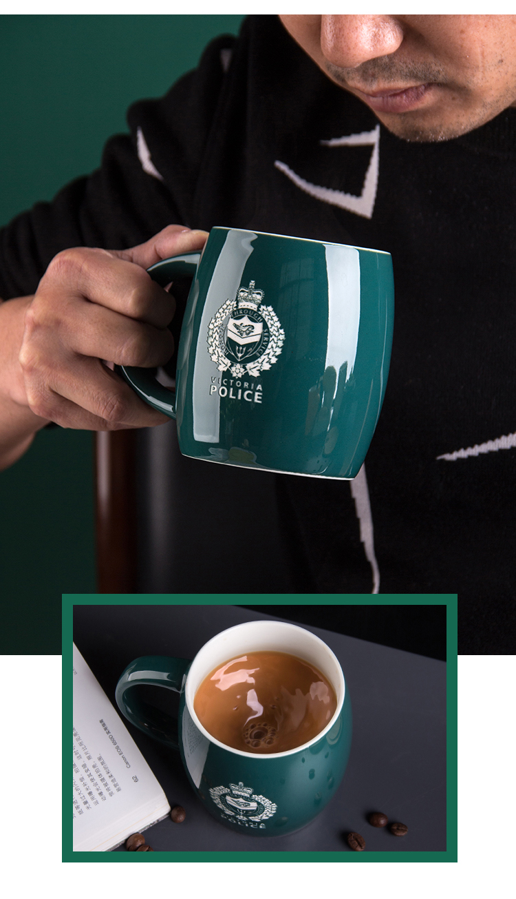 red blue polychrome printed coffee mugs wholesale engrave personalized custom logo plain white coffee cheap ceramic mug
