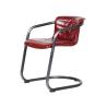 Buy cheap Iron Frame Leather Dining Room Chairs , Oxblood Red Real Leather Dining Chairs from wholesalers