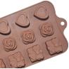 Buy cheap Silicone Custom Chocolate Molds Rose Heart Shaped For Candy Cake from wholesalers