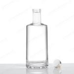 ODM 500ml 700ml 750ml Round Liquor Glass Bottle With T Sealing Cork