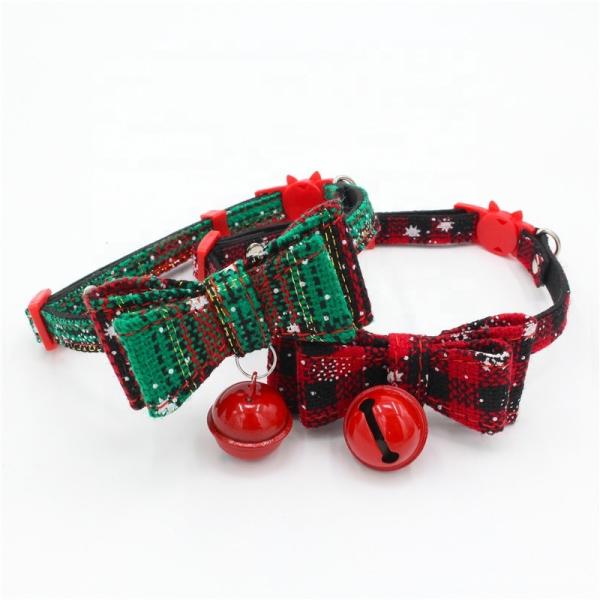 BSCI Collar Leash Harness Set Bell Breakaway Adjustable Safety Christmas Cat