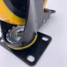 Buy cheap 4 Inch PU Caster With Brake Orange Polyurethane Tread Caster Wheels from wholesalers