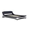 Buy cheap Plywood Foam Faux Leather Bed Frame Black And White Curve Shape from wholesalers