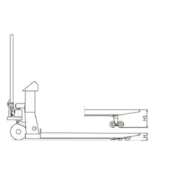 2000KG RS232 Moveable Electric Pallet Jack With Scale