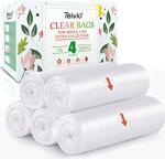 Clear Trash Bags 33 Gallon 100 Count Large Clear Plastic Recycling Garbage Bags