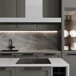 Ready to Assemble Modern Design Custom Island PVC Cabinet Kitchen Wood Cabinet