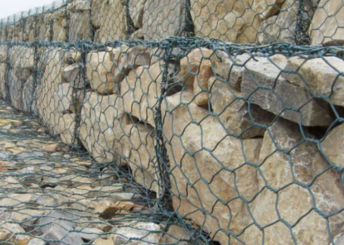 Galvanized Flexible Gabion Mesh Eco Friendly Quick Install Landscape Retaining Solutions