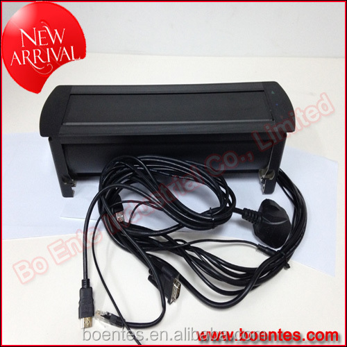 Electric Office Power Data Outlet Box/CE Approved H-DMI Motorized Pop Up Outlet