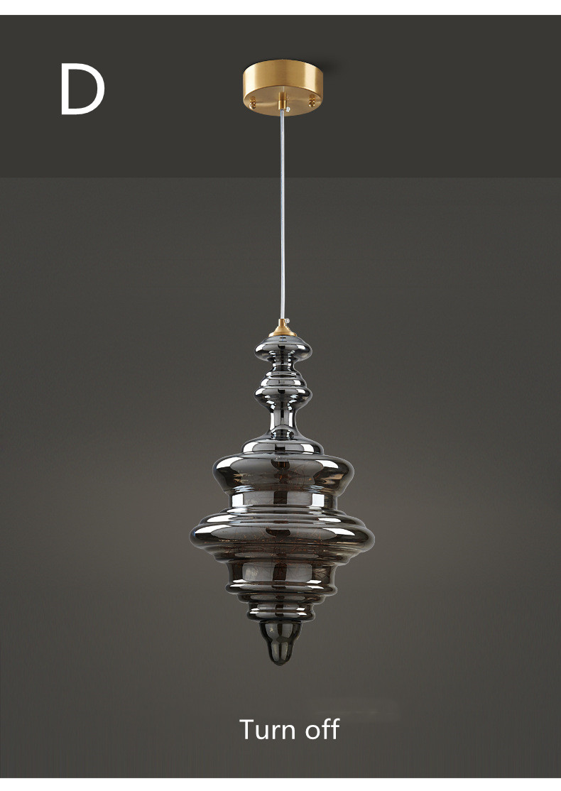 Decoration Glass Hanging Lamp for Dining Room Kitchen Bar LED Stars Glass Chandelier(WH-GP-175)