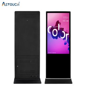 Buy cheap OEM Black Floor Stand Digital Signage Kiosk 65 Inch Multi Functional from wholesalers