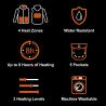 Buy cheap Winter Electric Heated Jacket Carbon Fiber Softshell Waterproof Down Jacket With Hoodie from wholesalers