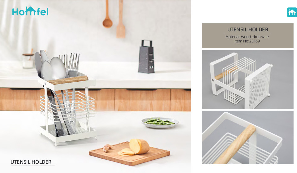 Countertop Metal And Bamboo Paper Towel Holder Kitchen Paper Roll Rack