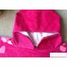 Buy cheap Easy Clean Customized Hooded Beach Towels Pink For Birthday / Holiday from wholesalers