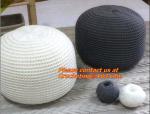Middle size cotton crochet floor pouffe crochet pouf hassock Ottoman Floor