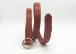Cute Ladies Genuine Leather Belt For Pants With Fashion O - Ring Buckle