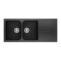 Buy cheap double bowl composite granite kitchen sink with drainboard product
