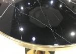 74cm Stainless Steel Coffee Table With Glass Top