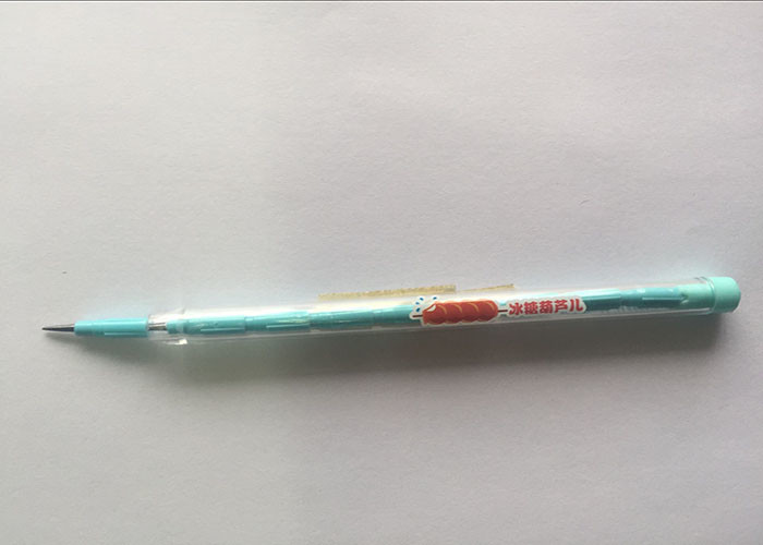 Plastic Bullet Push Pencil many colors with gourd shape cap pencil