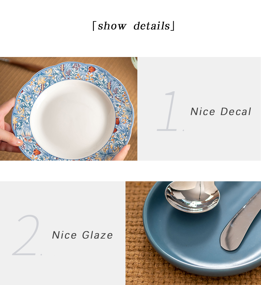 6-Person Bohemian Tableware Set With Ceramic Dinner Plates Bowls And Charger Plates