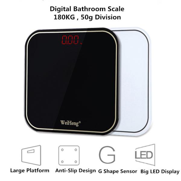 Buy cheap Bathroom Electronic Weighing Scale For Human , 6 Mm All Around Tempered Glass 180 Kg from wholesalers