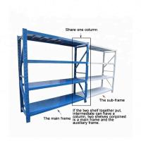 Buy cheap Bolt Free 4 Tier Storage Shelves Warehouse Garage Medium Duty Shelving product