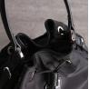 Buy cheap Head Layer Leather Womens Leather Bag 22cm Black Drawstring Bucket Bag from wholesalers