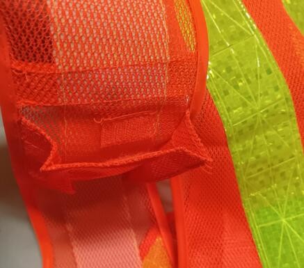 80 Grams Knitting Net Mesh Hi Vis Mesh Safety Vest Velcro Type