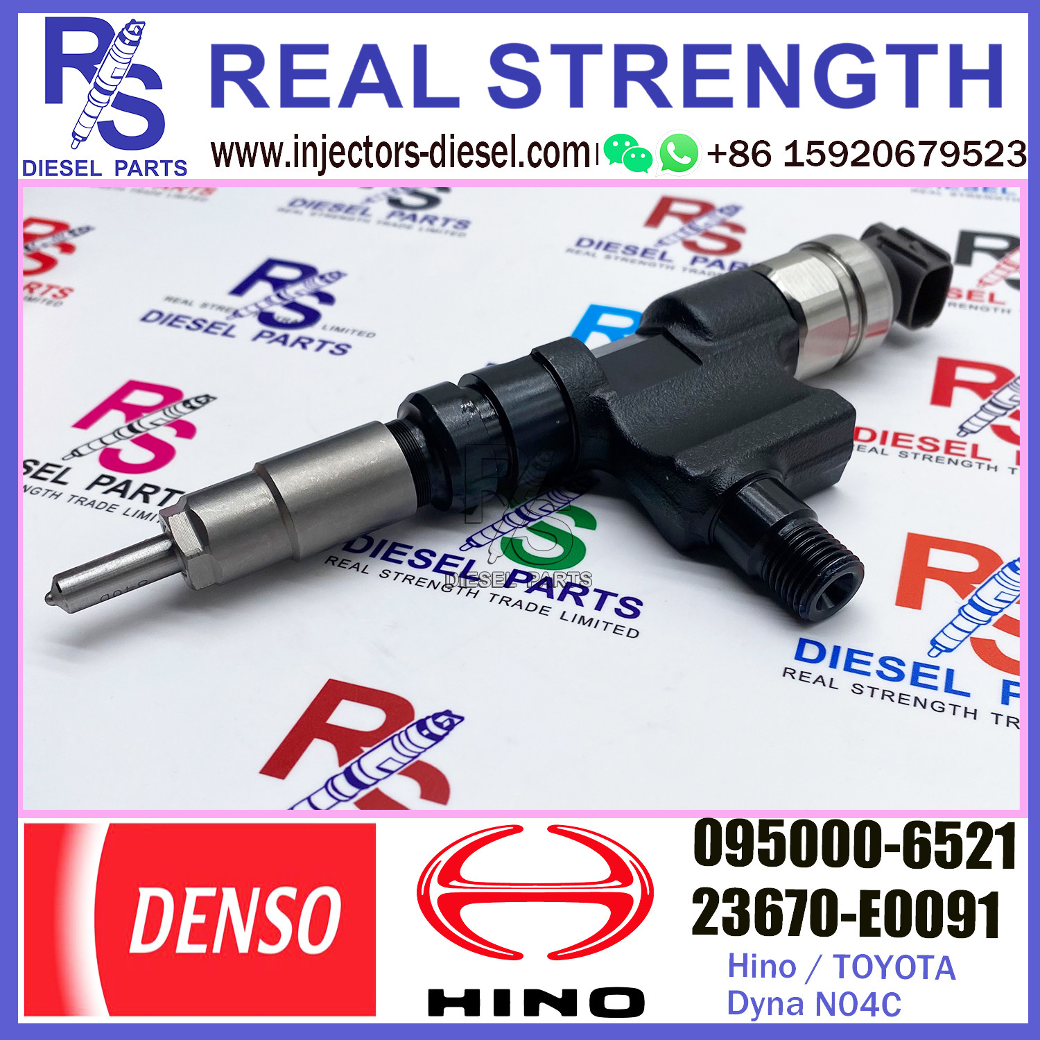 Diesel Fuel Injector 095000-6520 23670-E0090 095000-6521 23670-E0091 For HINO/TOYOTA Dyna N04C