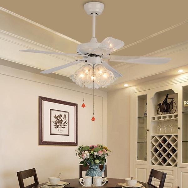 Buy cheap Nordic ceiling fan 5 leaves light living room dining room modern minimalist remote control ceiling fan Lamp(WH-CLL-24) from wholesalers