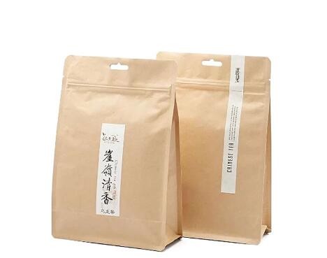 White Doypack Stand Up Pouch k Kraft Paper Bags With Clear Window And Zipper